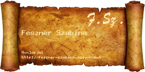 Feszner Szabina névjegykártya